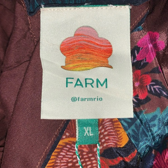 Farm Rio Flower Scarves Maxi Dress Small - Picture 9 of 13